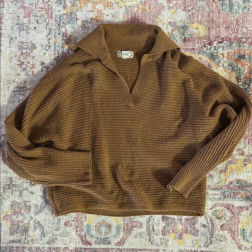 Brown Cozy Sweater from Pink Rose